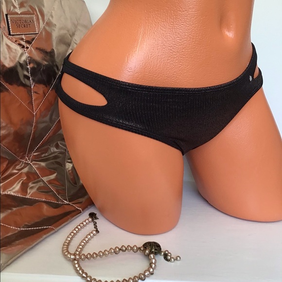 Express NWT Brown Shimmering Metallic Bikini Bottom Size XS - Picture 3 of 11